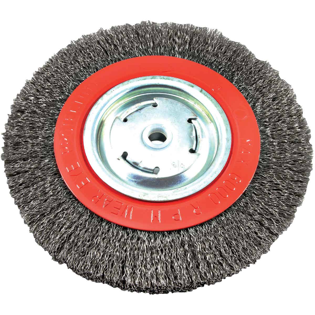 Forney 8 In. Crimped, Coarse .012 In. Bench Grinder Wire Wheel
