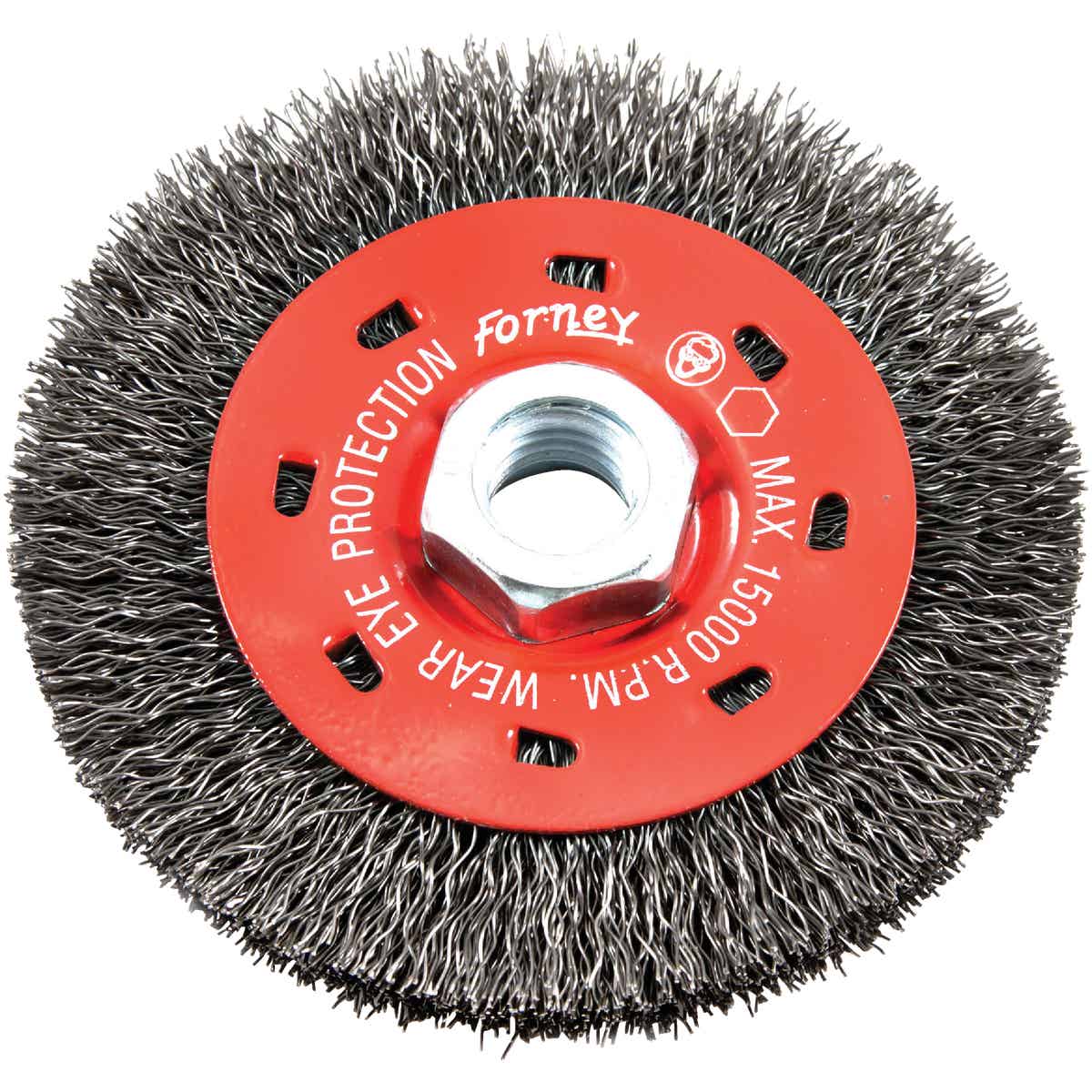 Forney 4 In. Crimped 0.012 In. Angle Grinder Wire Wheel Image 1