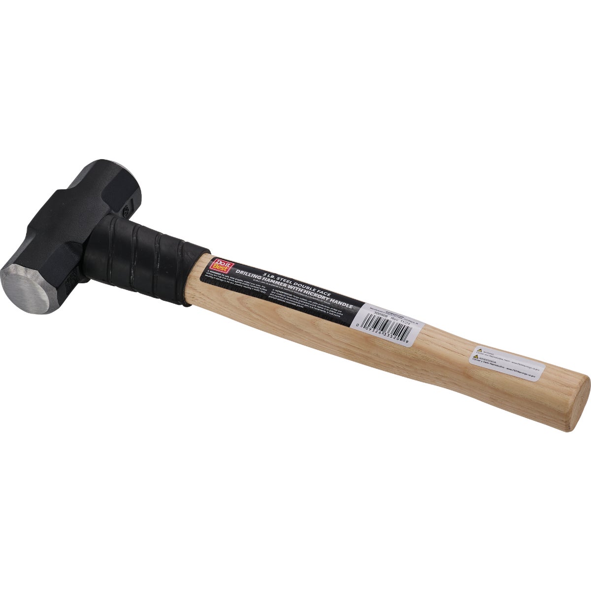 Do it Best 3 Lb. Steel Double Face Drilling Hammer with Hickory Handle Image 3