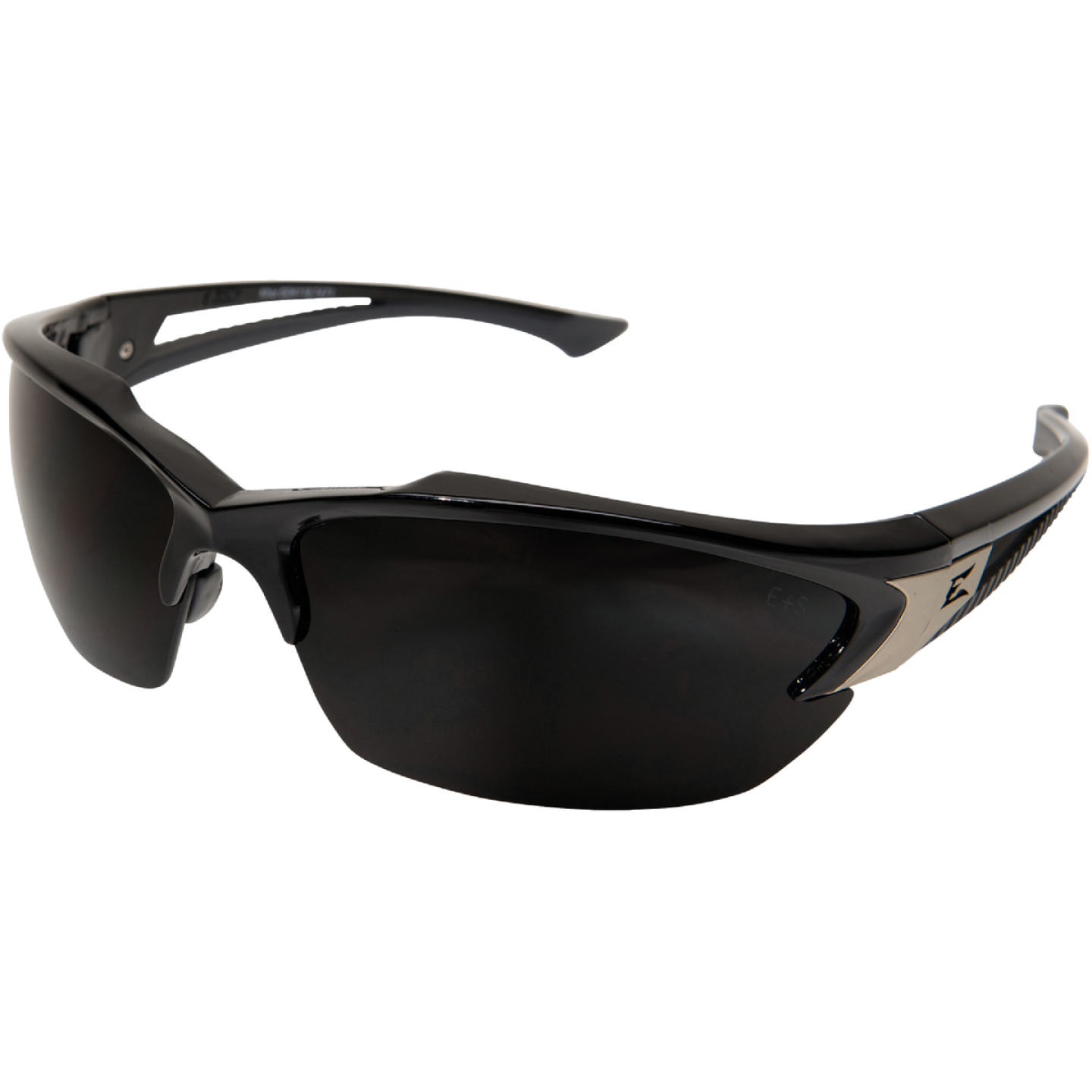 Edge Eyewear Khor G2 Gloss Black Frame Safety Glasses with Smoke Lenses Image 1