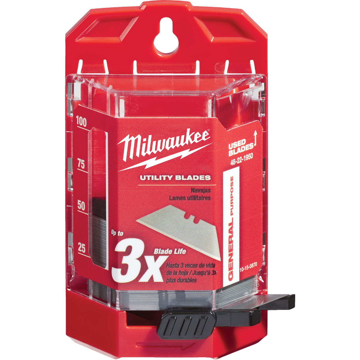 Milwaukee General Purpose 2-Point 2-3/8 In. Utility Knife Blade (50-Pack) Image 1
