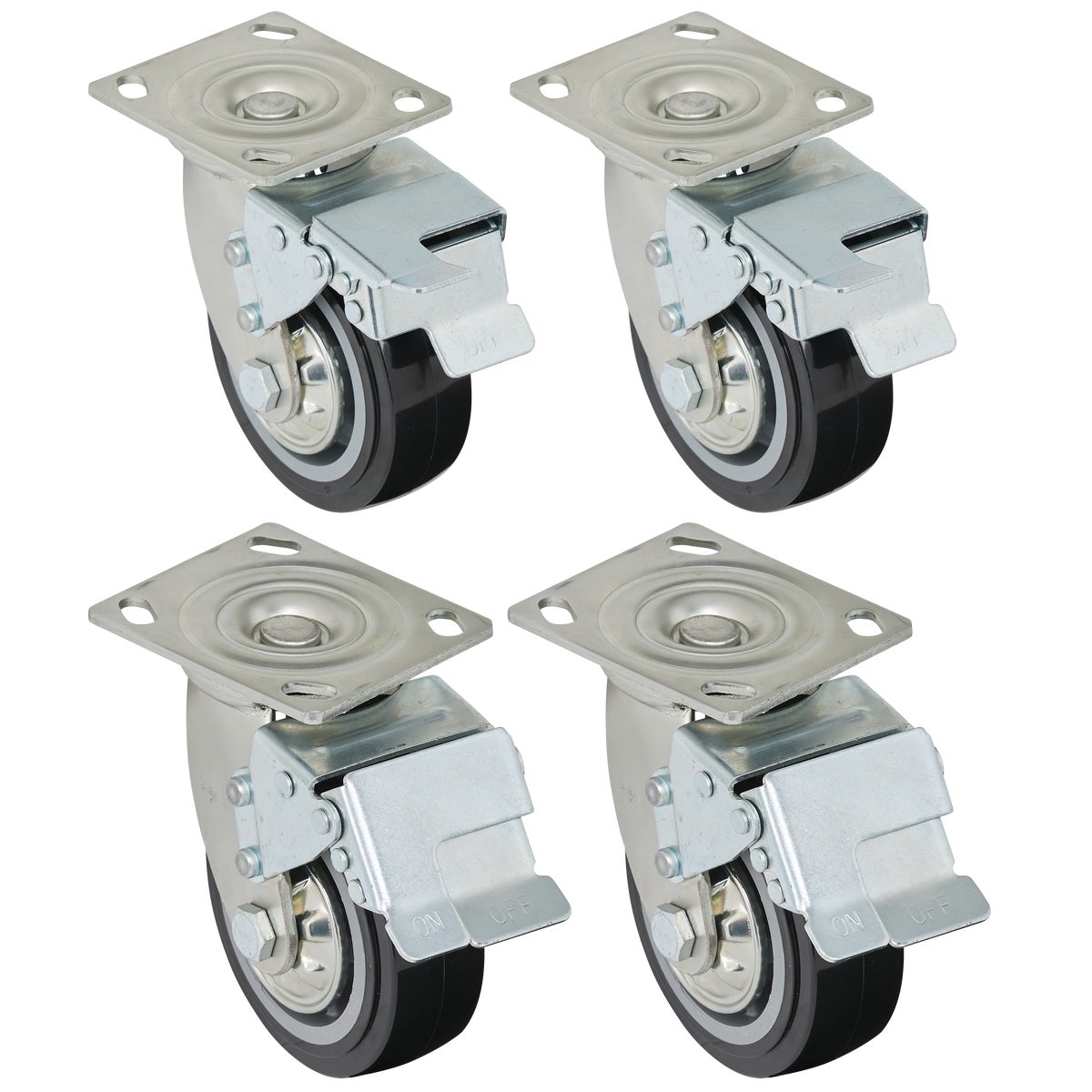 Channellock 5 In. Rubber Toolbox Caster (4-Pack)