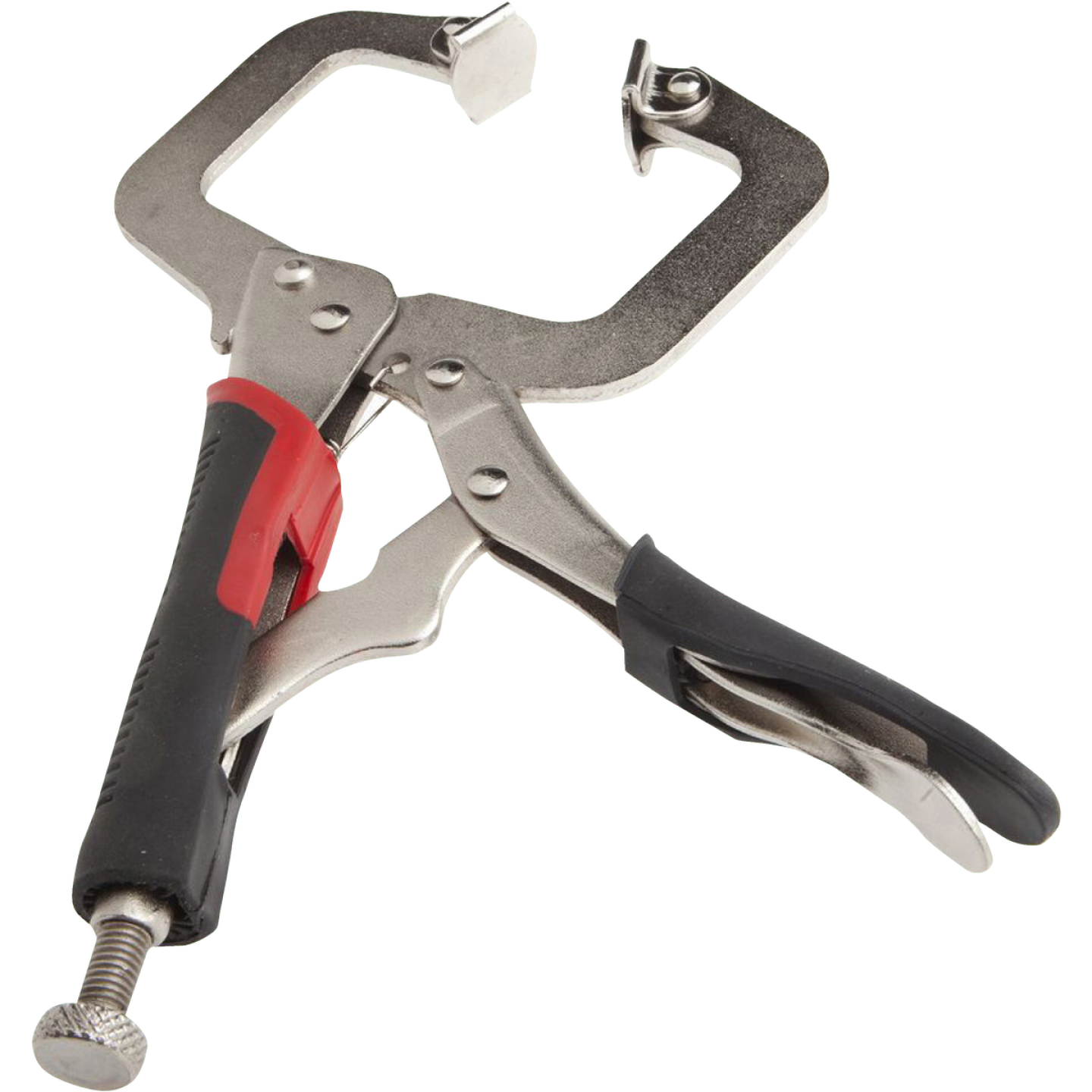 Forney 9 In. Cushion Grip Locking C-Clamp with Swivel Jaws Image 1