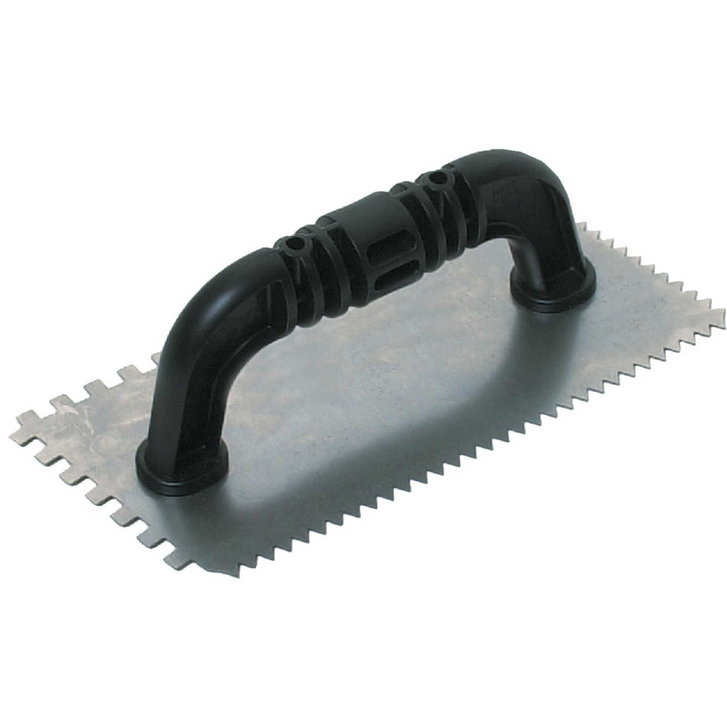 Marshalltown QLT 1/4 In. Square Notched & 1/4 In. V-Notched Trowel with Black Handle Image 1