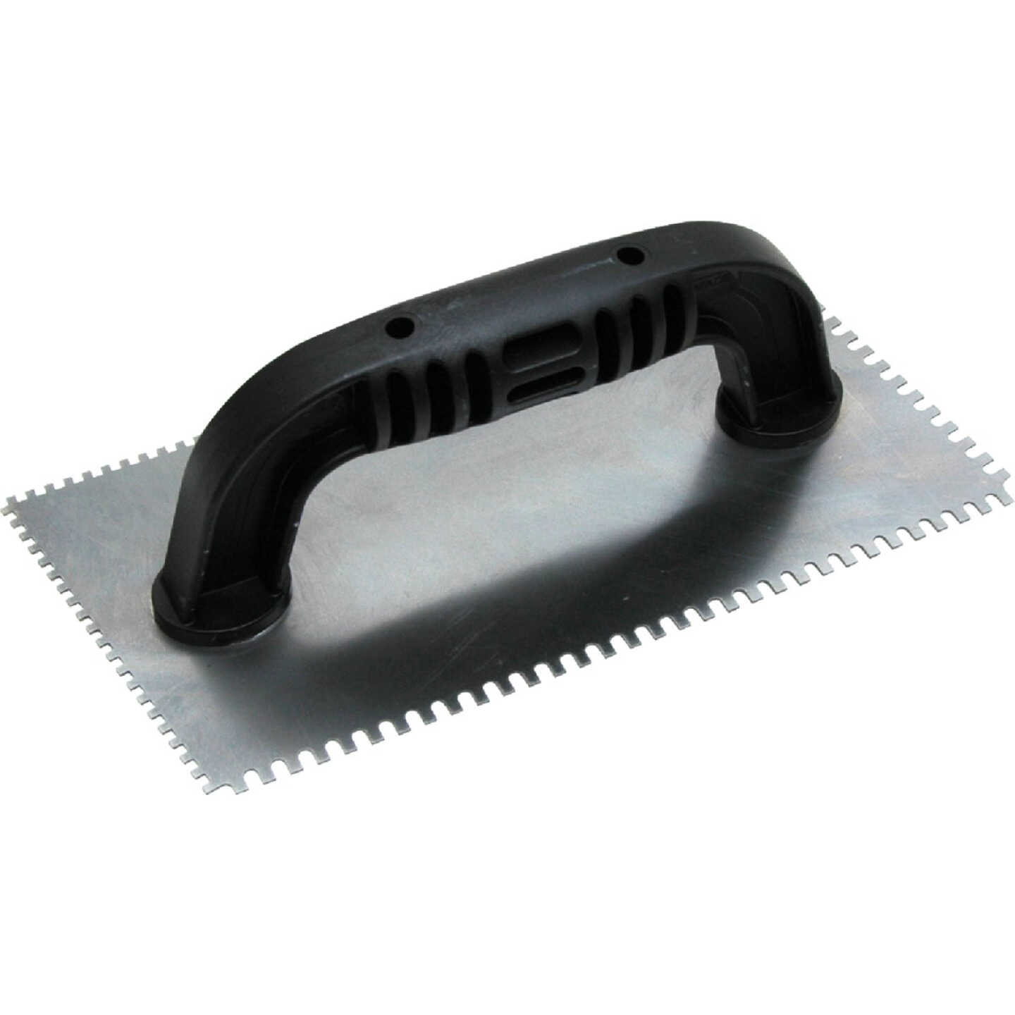 Marshalltown QLT 1/4 In. Square Notched & 1/4 In. U-Notched Trowel with Black Handle Image 1