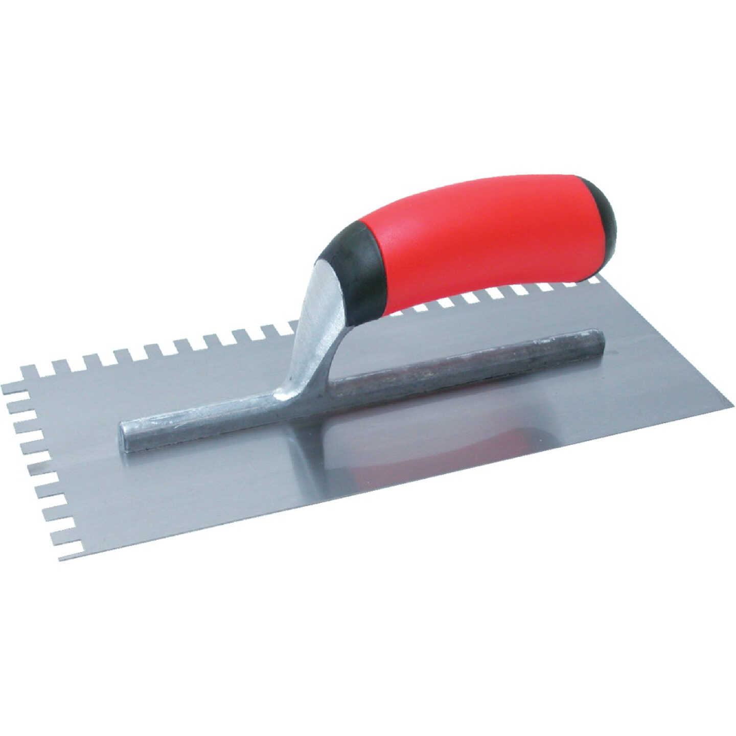 Marshalltown QLT 1/4 x 3/8 x 1/4 In. Square Notched Trowel with Soft Grip Image 1