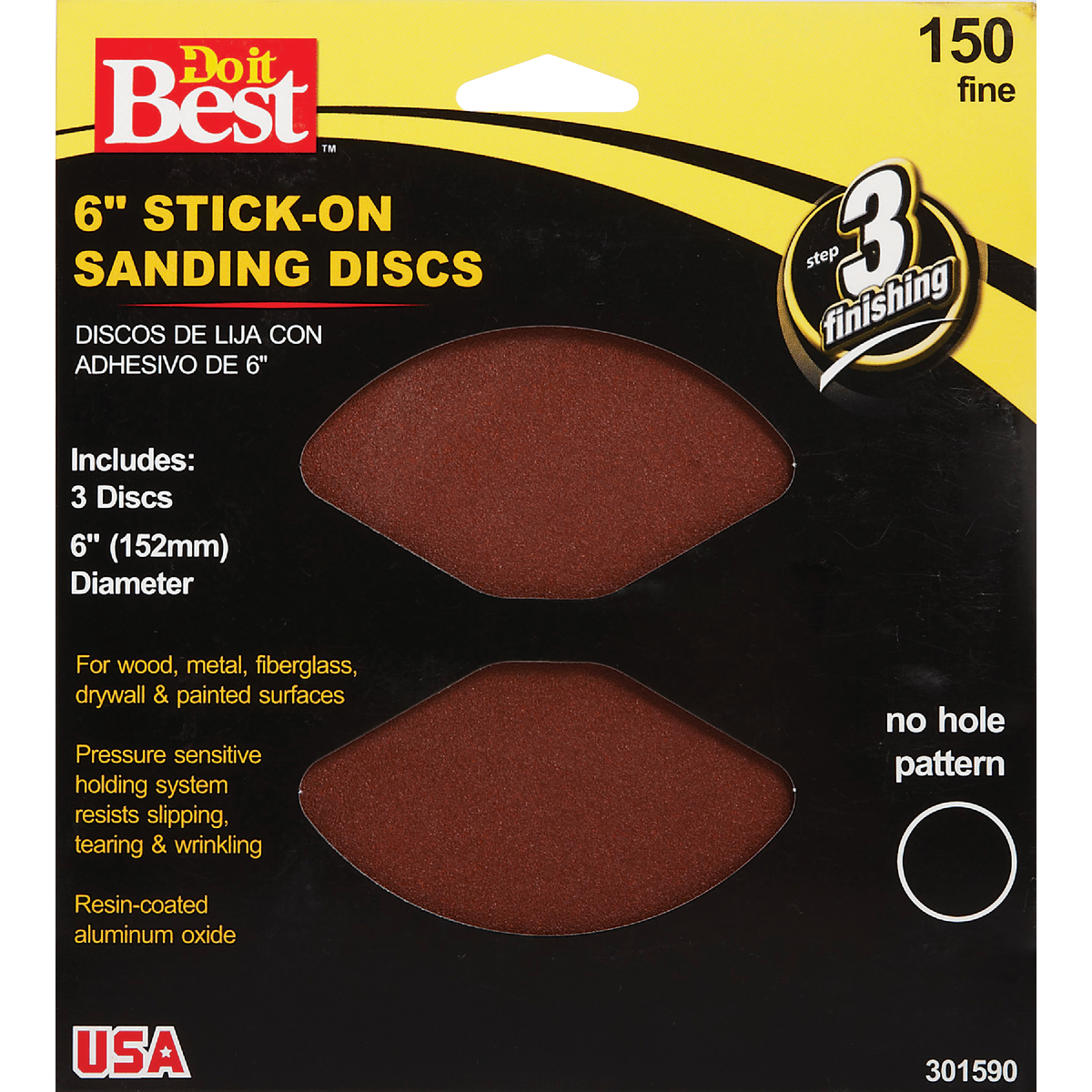 Do it Best 6 In. 150 Grit Stick-On Sanding Disc (3-Pack) Image 1