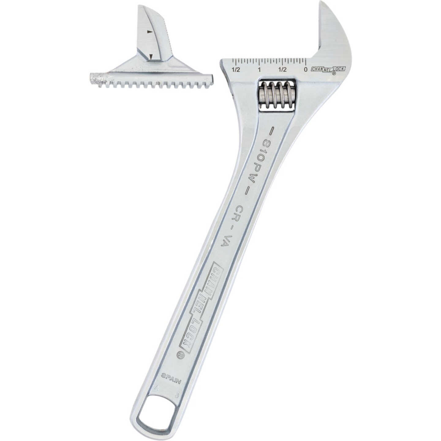 Channellock 12 In. Steel Adjustable Pipe Wrench with Extra Wide Reversible Jaw Image 4