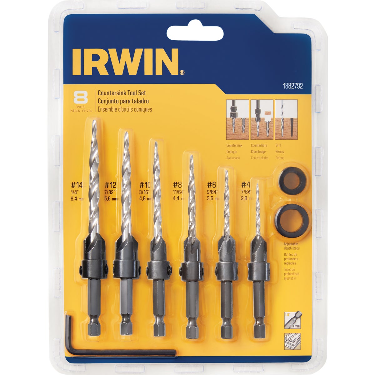 Irwin 8-Piece Wood Countersink Bit Set Image 2