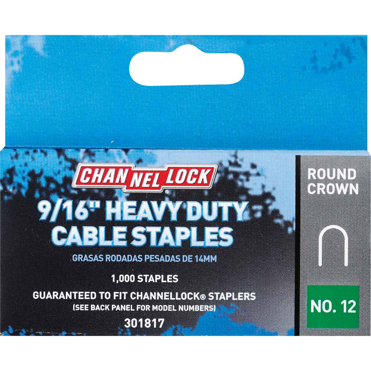 Channellock T25 Round Crown Cable Staple, 9/16 In. (1000-Pack)