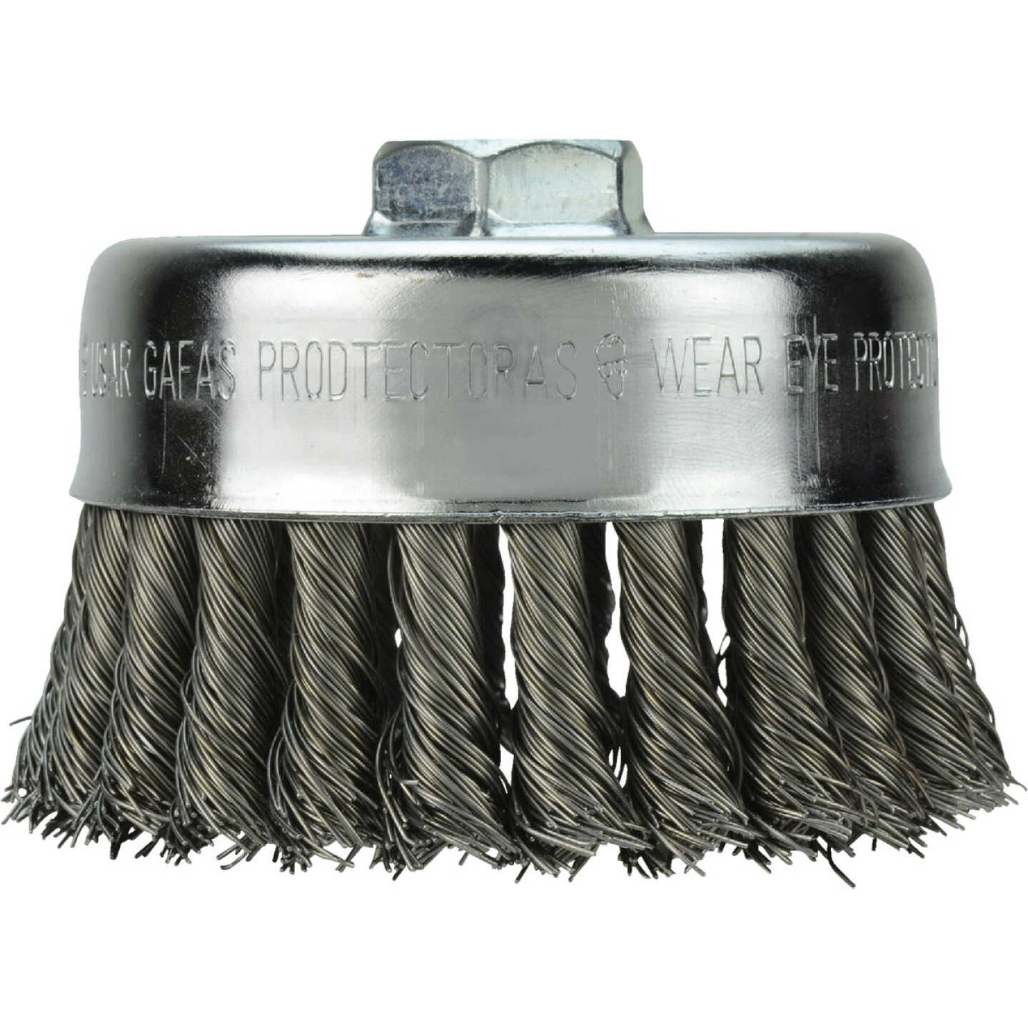 Milwaukee 4 In. Knotted .020 In. / .023 In. Angle Grinder Wire Brush Image 1