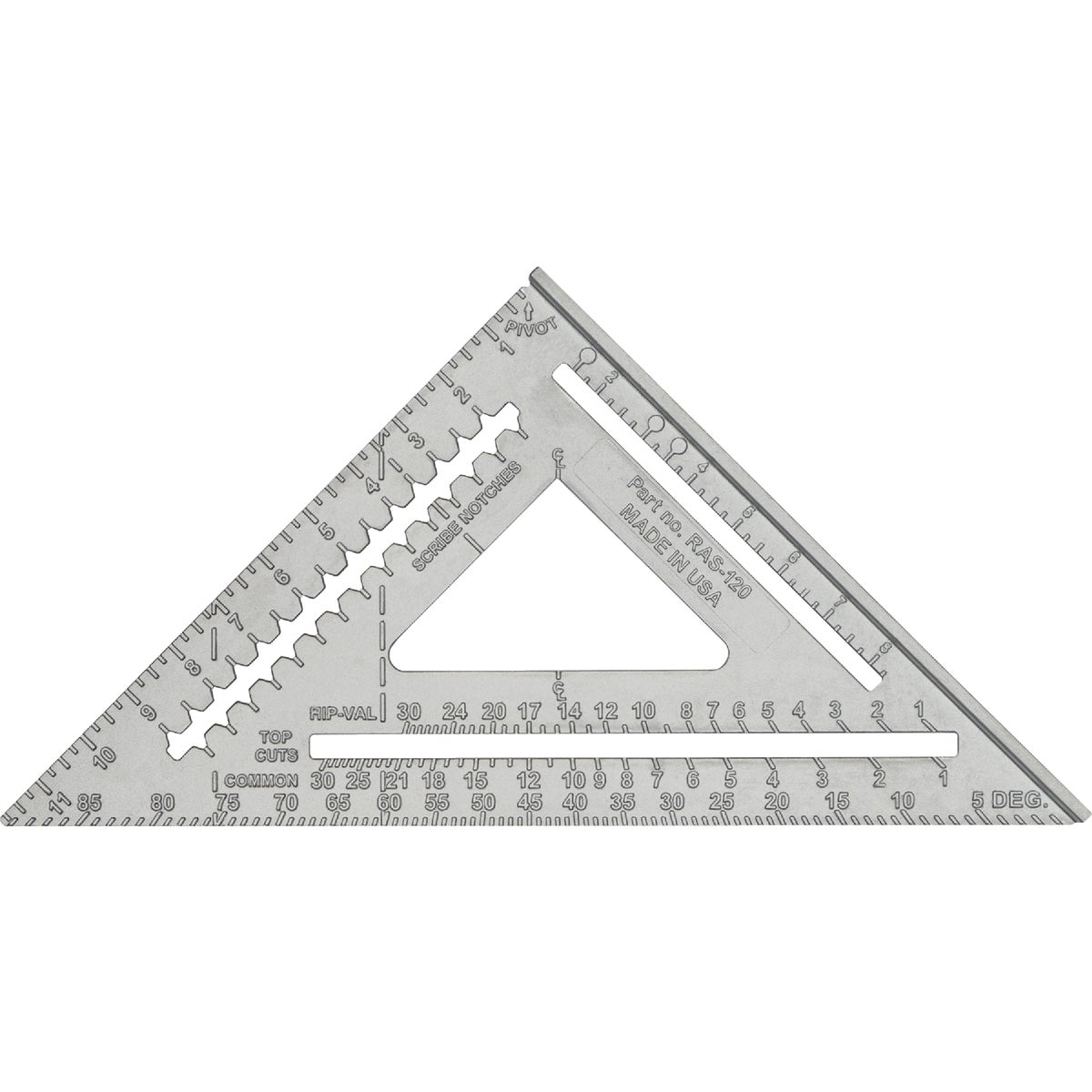 Johnson Level Johnny Square 12 In. Aluminum Rafter Square Image 3