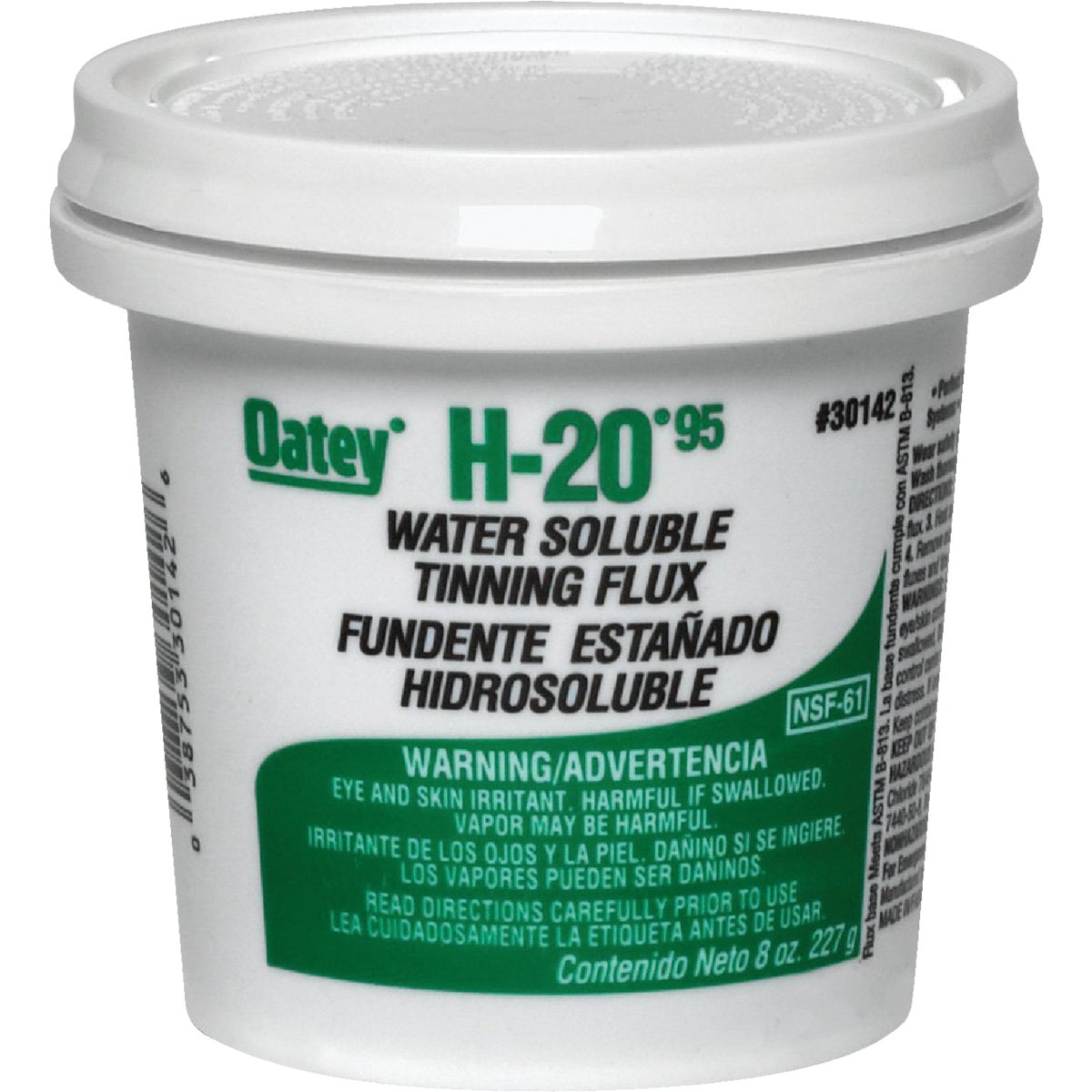 Oatey H-20 95 8 Oz. Water Soluble Tinning Flux, Paste