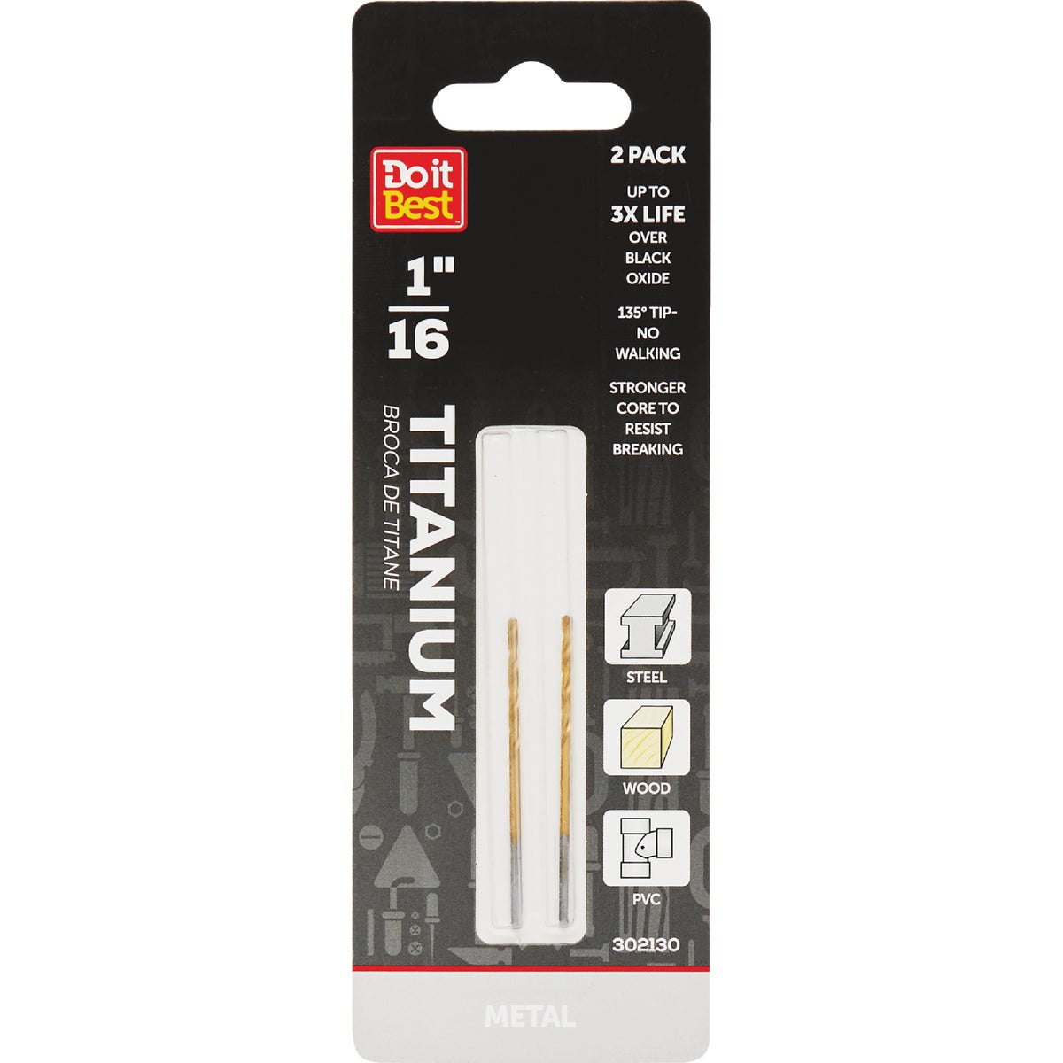 Do it Best 1/16 In. Titanium Drill Bit (2-Pack) Image 1