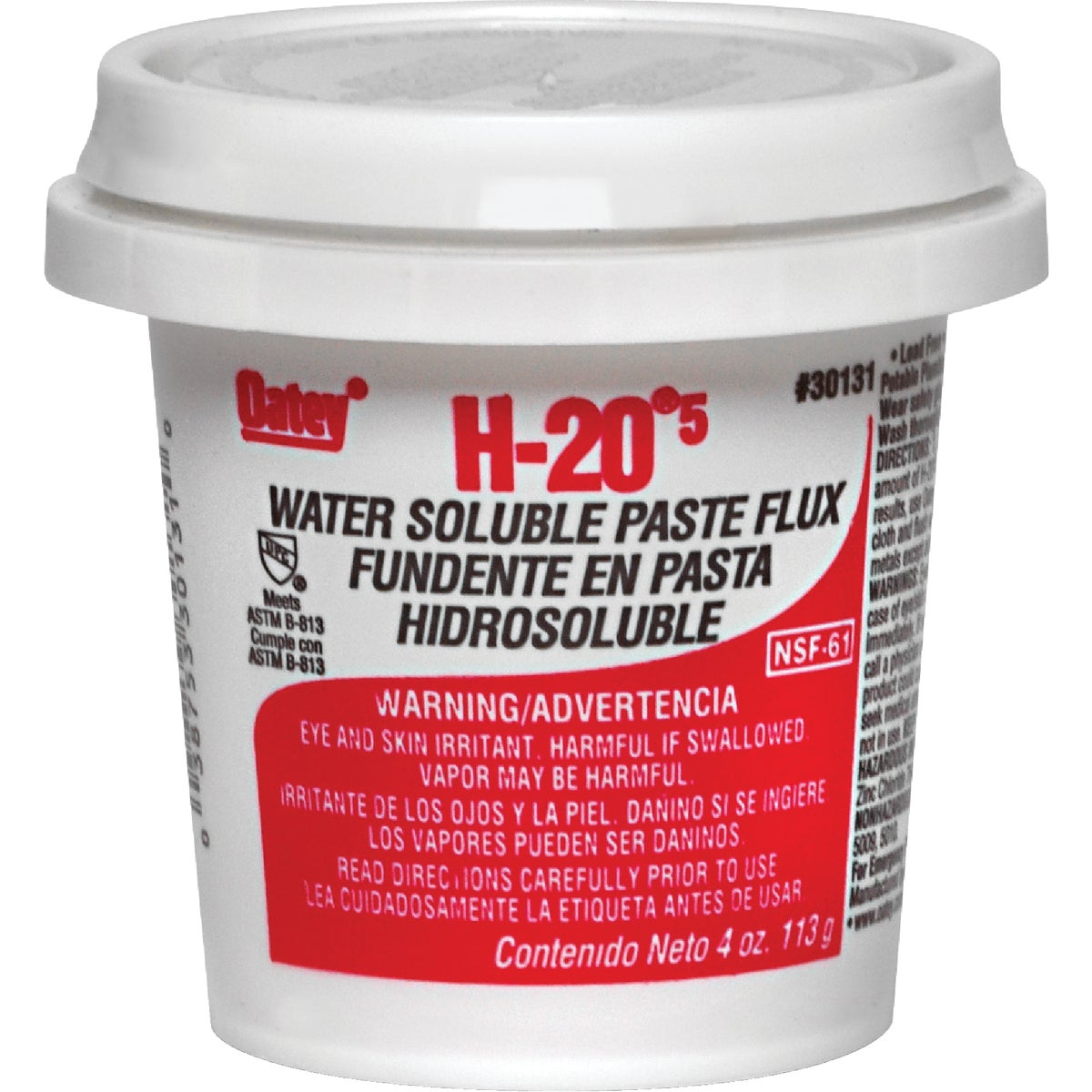 Oatey H-20 5 8 Oz. Water Soluble Flux, Paste