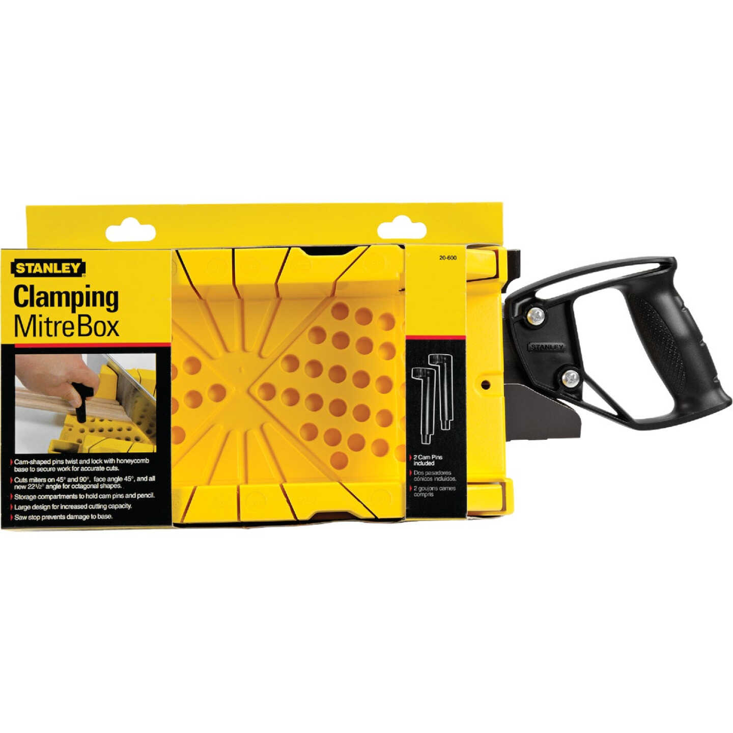 Stanley Plastic Clamping Miter Box & 14 In. Saw Image 2