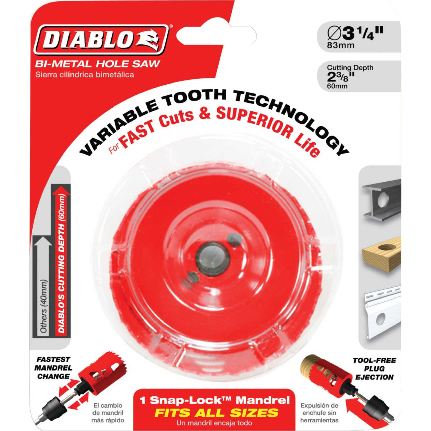 Diablo 3-1/8 In. Bi-Metal Hole Saw Image 2