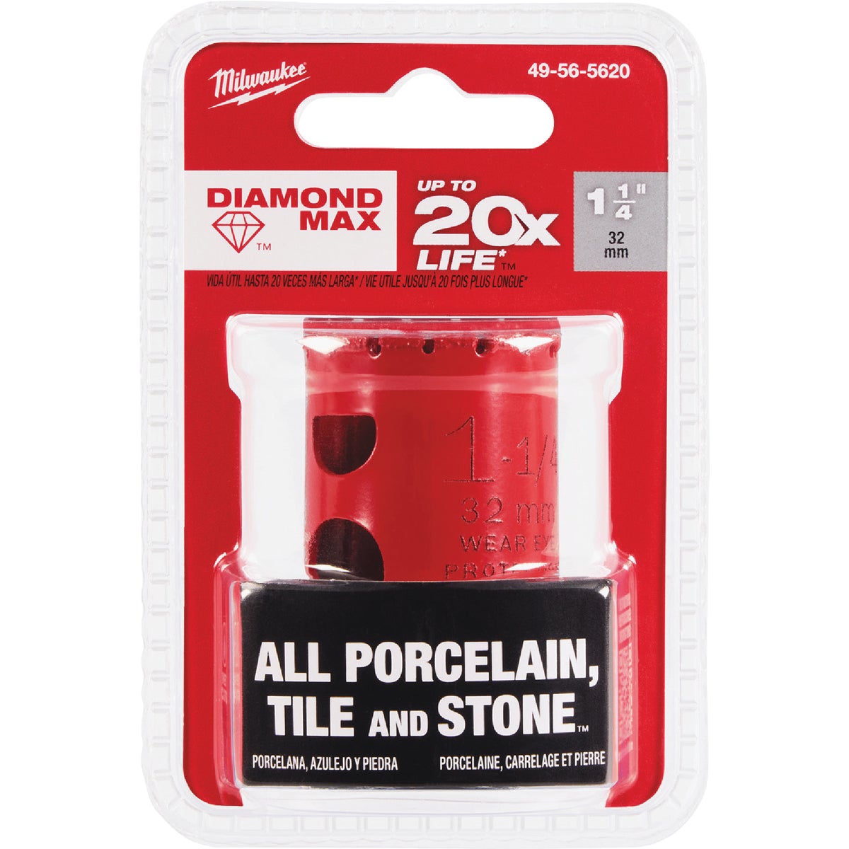 Milwaukee Diamond Plus 1-1/4 In. Diamond Grit Hole Saw Image 6