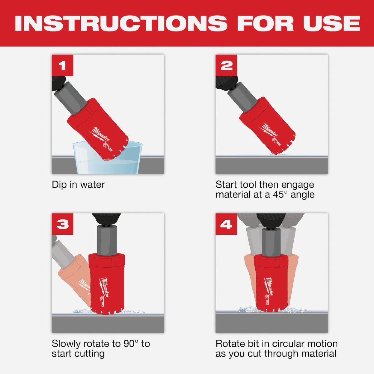 Milwaukee Diamond Plus 1-3/8 In. Diamond Grit Hole Saw Image 4