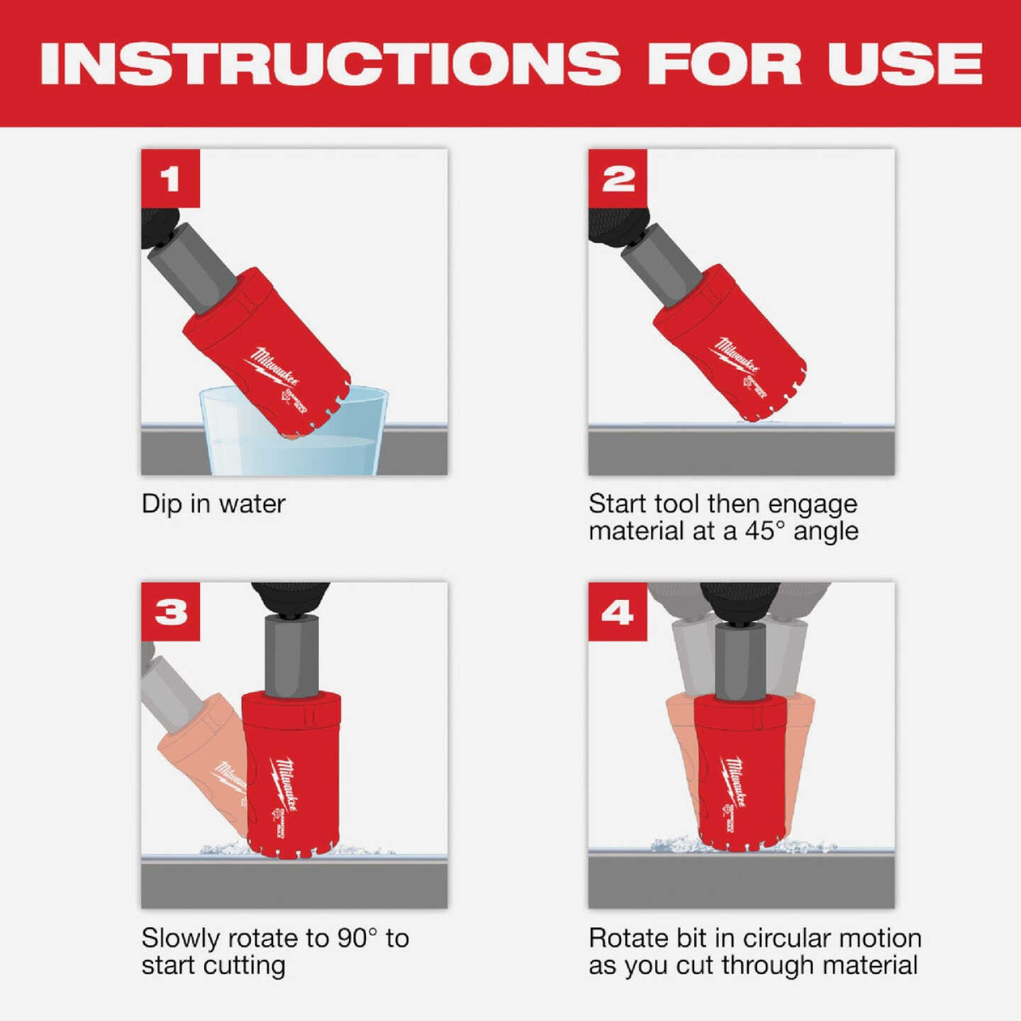 Milwaukee Diamond Plus 1-1/2 In. Diamond Grit Hole Saw Image 4