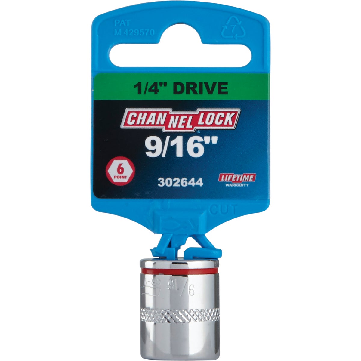 Channellock 1/4 In. Drive 9/16 In. 6-Point Shallow Standard Socket Image 2