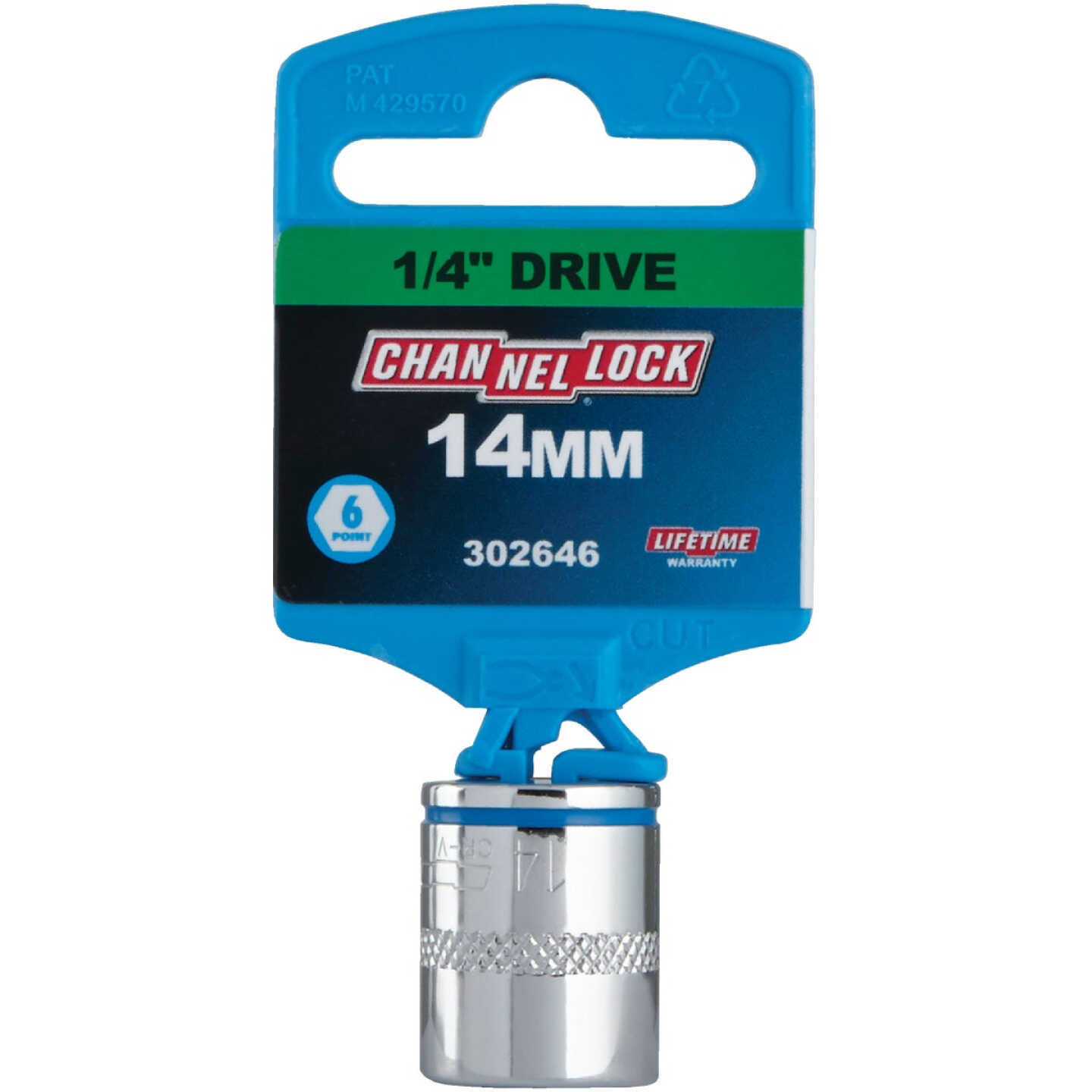 Channellock 1/4 In. Drive 14 mm 6-Point Shallow Metric Socket Image 2
