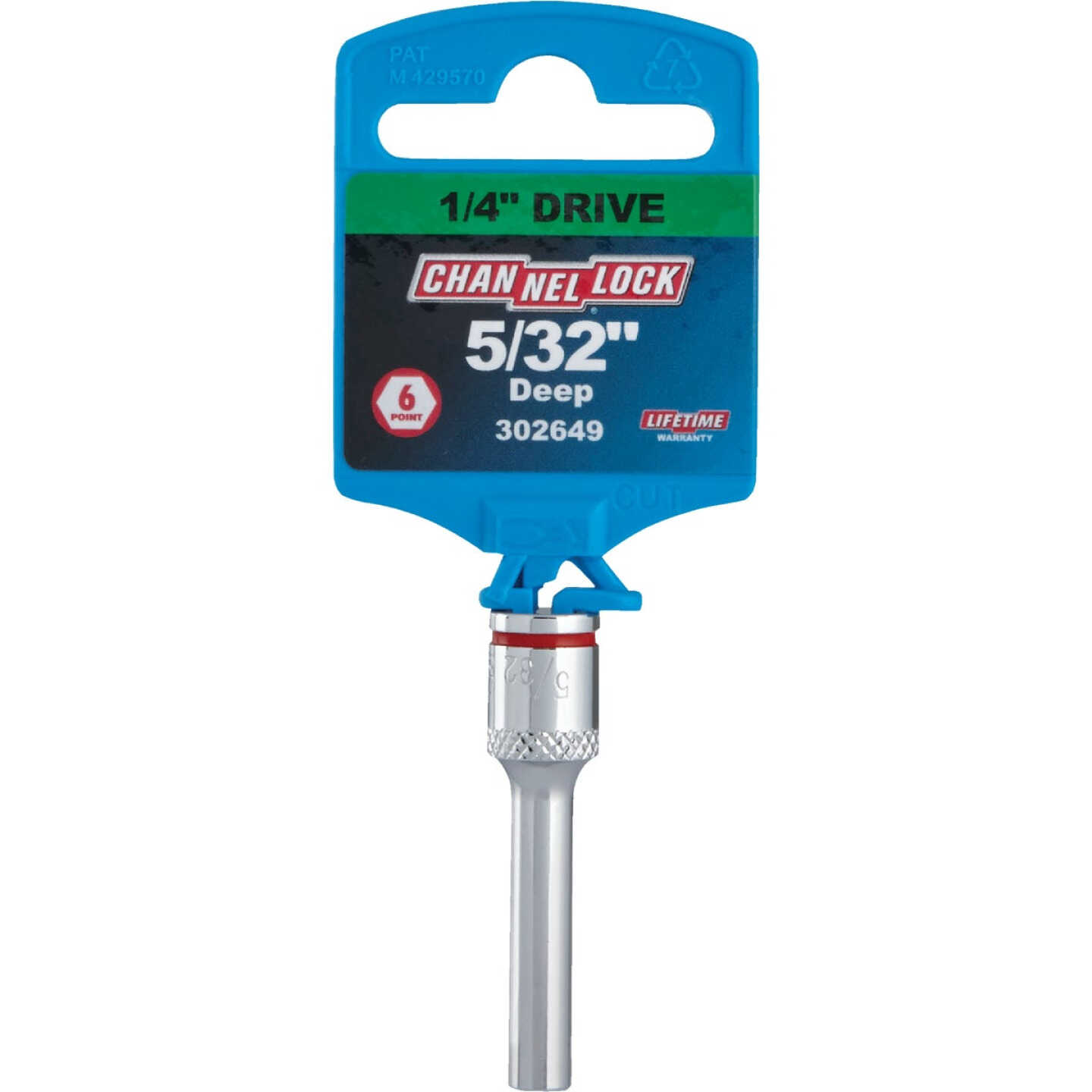Channellock 1/4 In. Drive 5/32 In. 6-Point Deep Standard Socket Image 2
