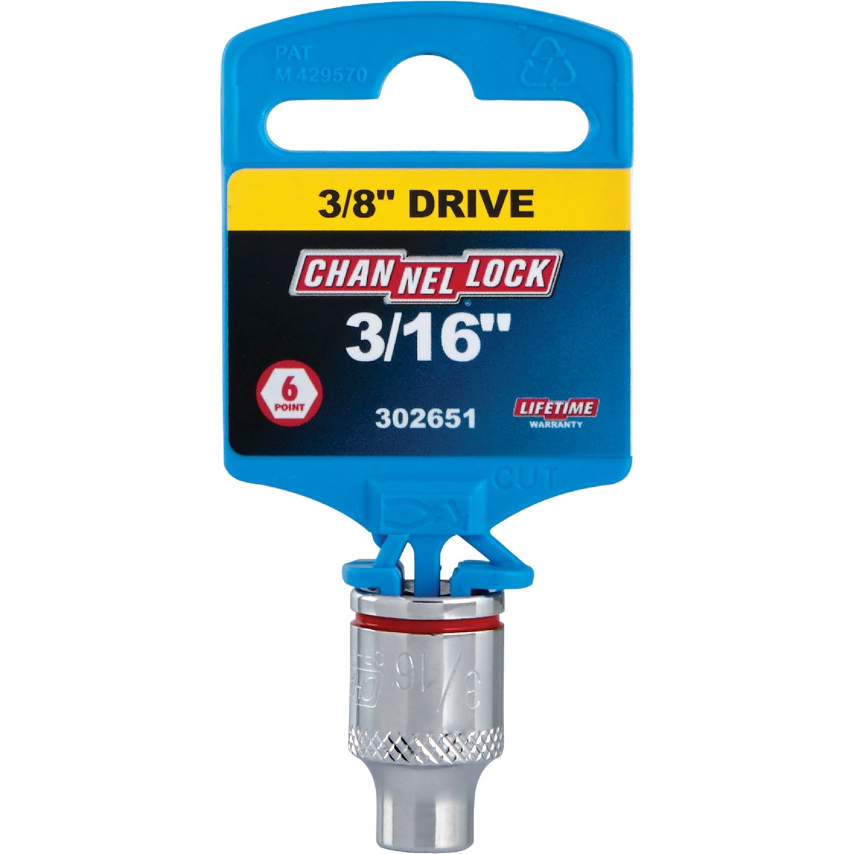 Channellock 3/8 In. Drive 3/16 In. 6-Point Shallow Standard Socket Image 2