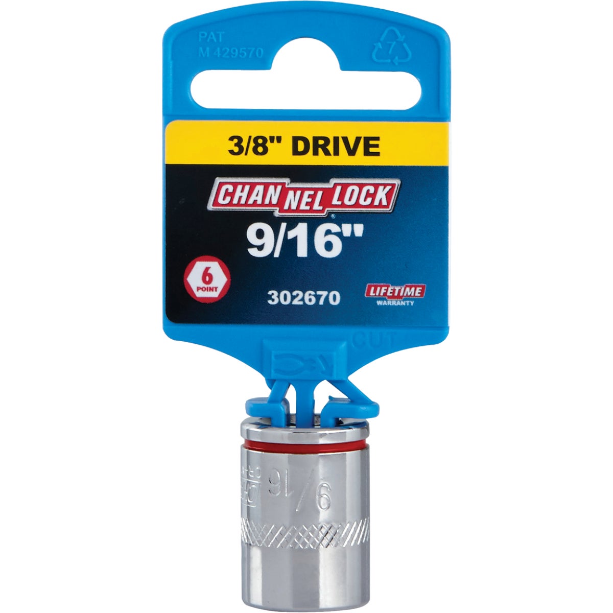 Channellock 3/8 In. Drive 9/16 In. 6-Point Shallow Standard Socket Image 2