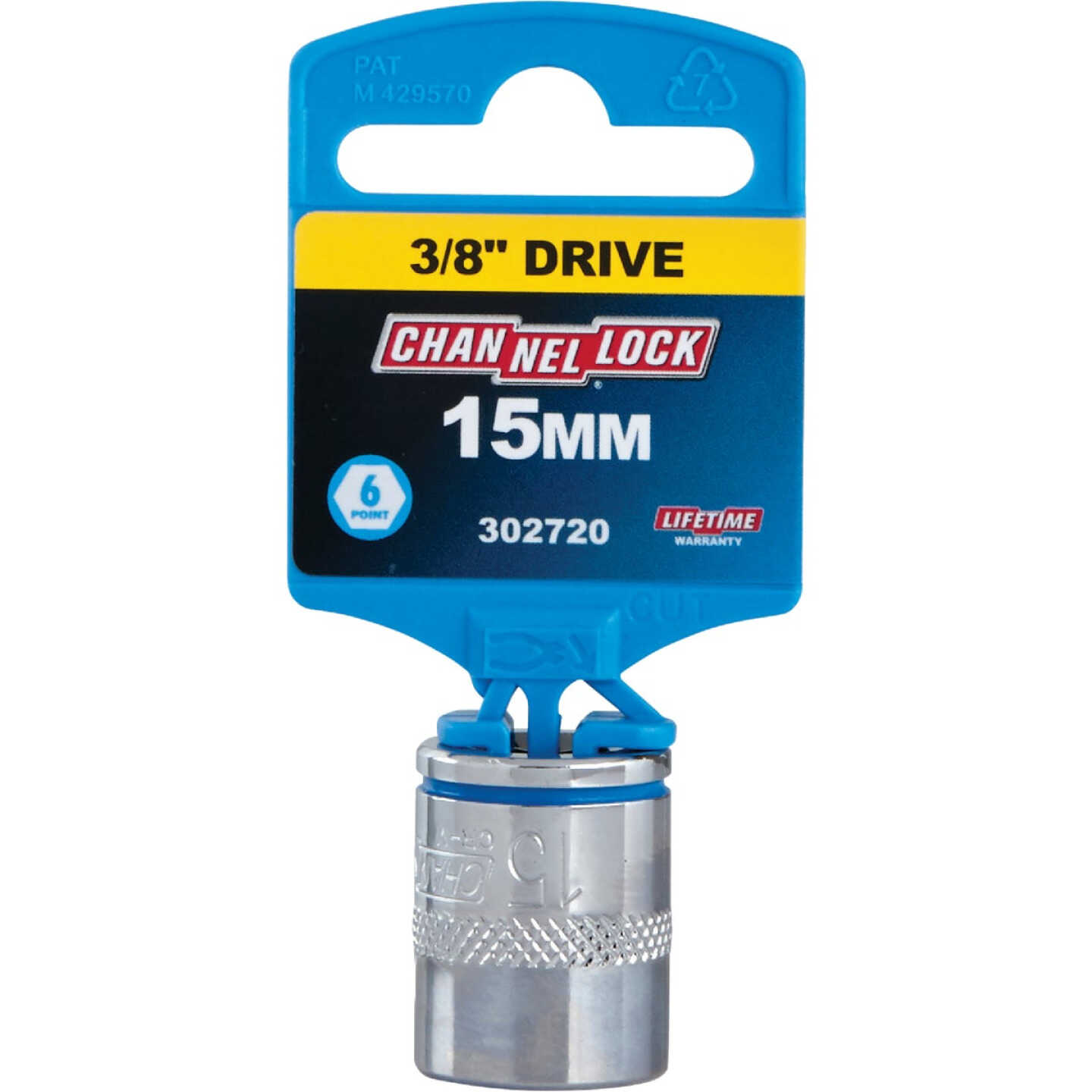Channellock 3/8 In. Drive 15 mm 6-Point Shallow Metric Socket Image 2