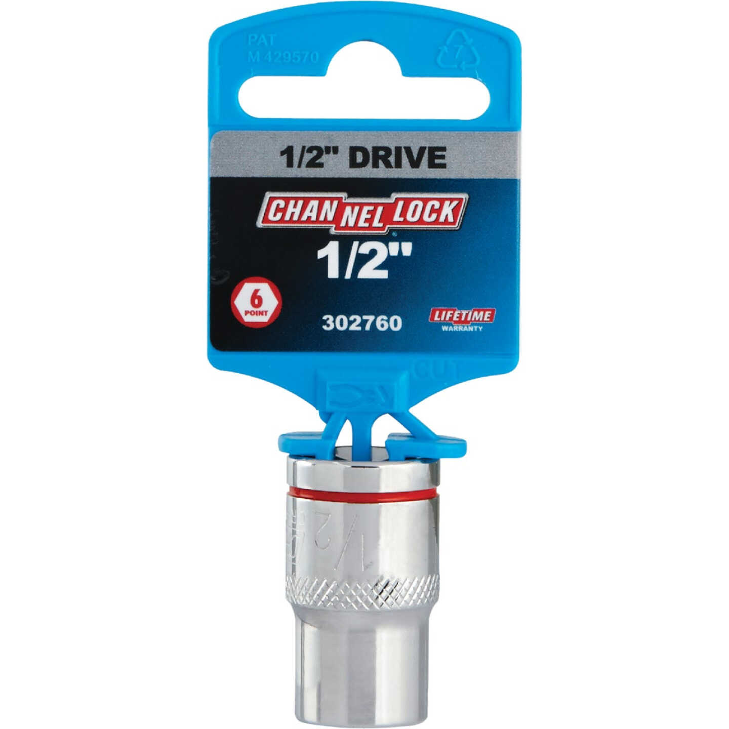 Channellock 1/2 In. Drive 1/2 In. 6-Point Shallow Standard Socket Image 2