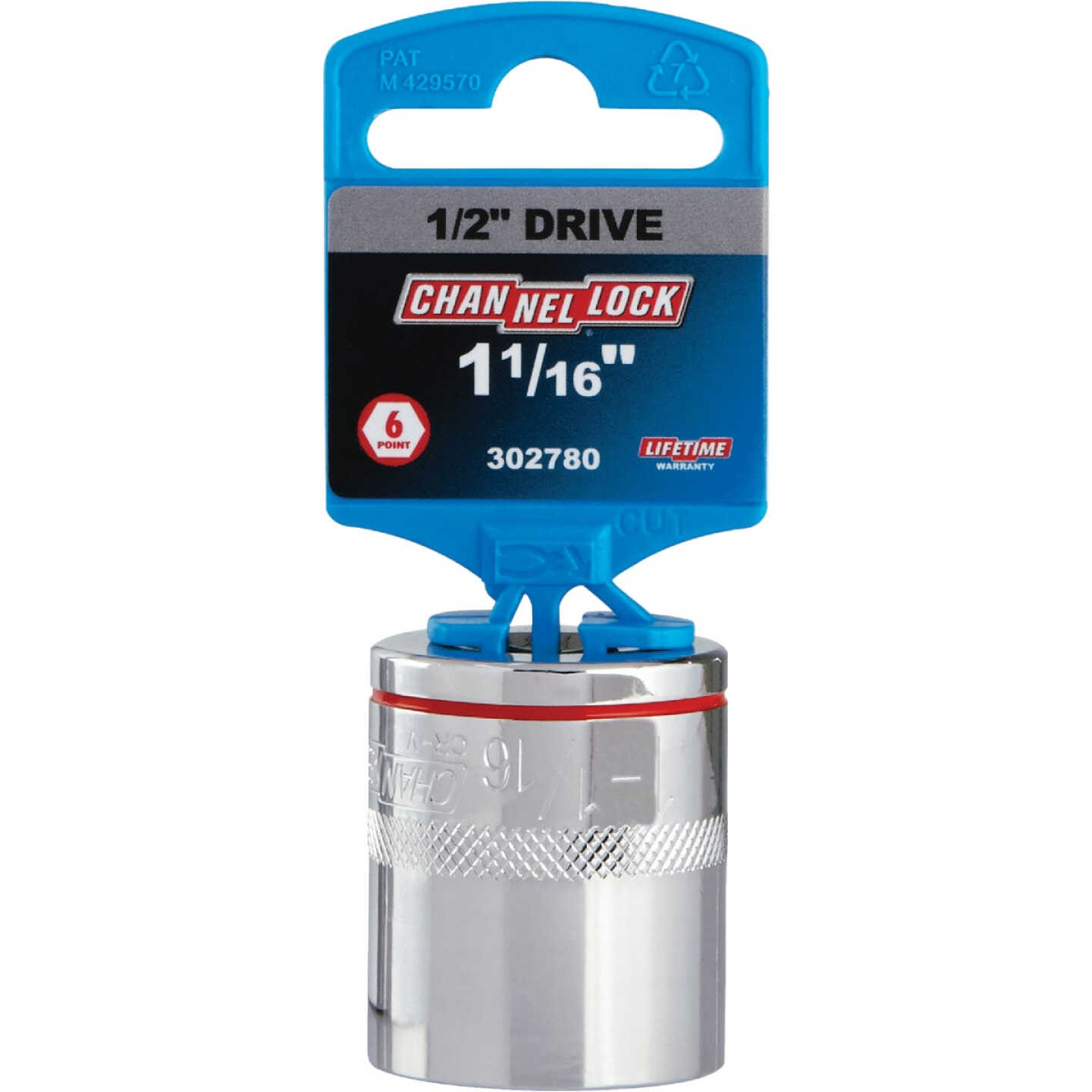 Channellock 1/2 In. Drive 1-1/16 In. 6-Point Shallow Standard Socket Image 2