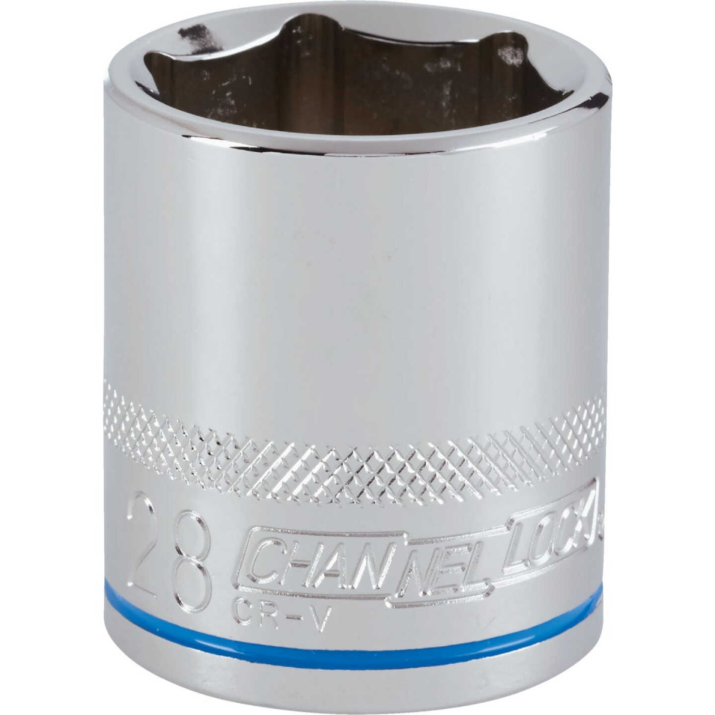 Channellock 1/2 In. Drive 28 mm 6-Point Shallow Metric Socket Image 1