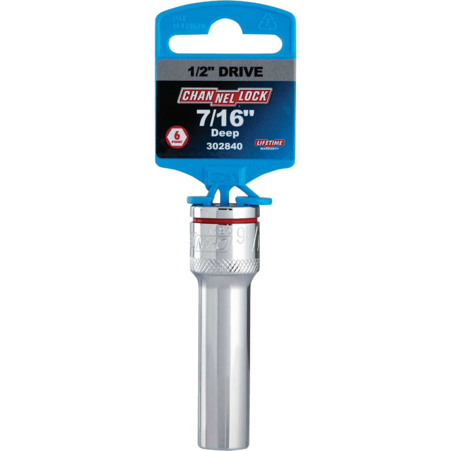 Channellock 1/2 In. Drive 7/16 In. 6-Point Deep Standard Socket Image 2