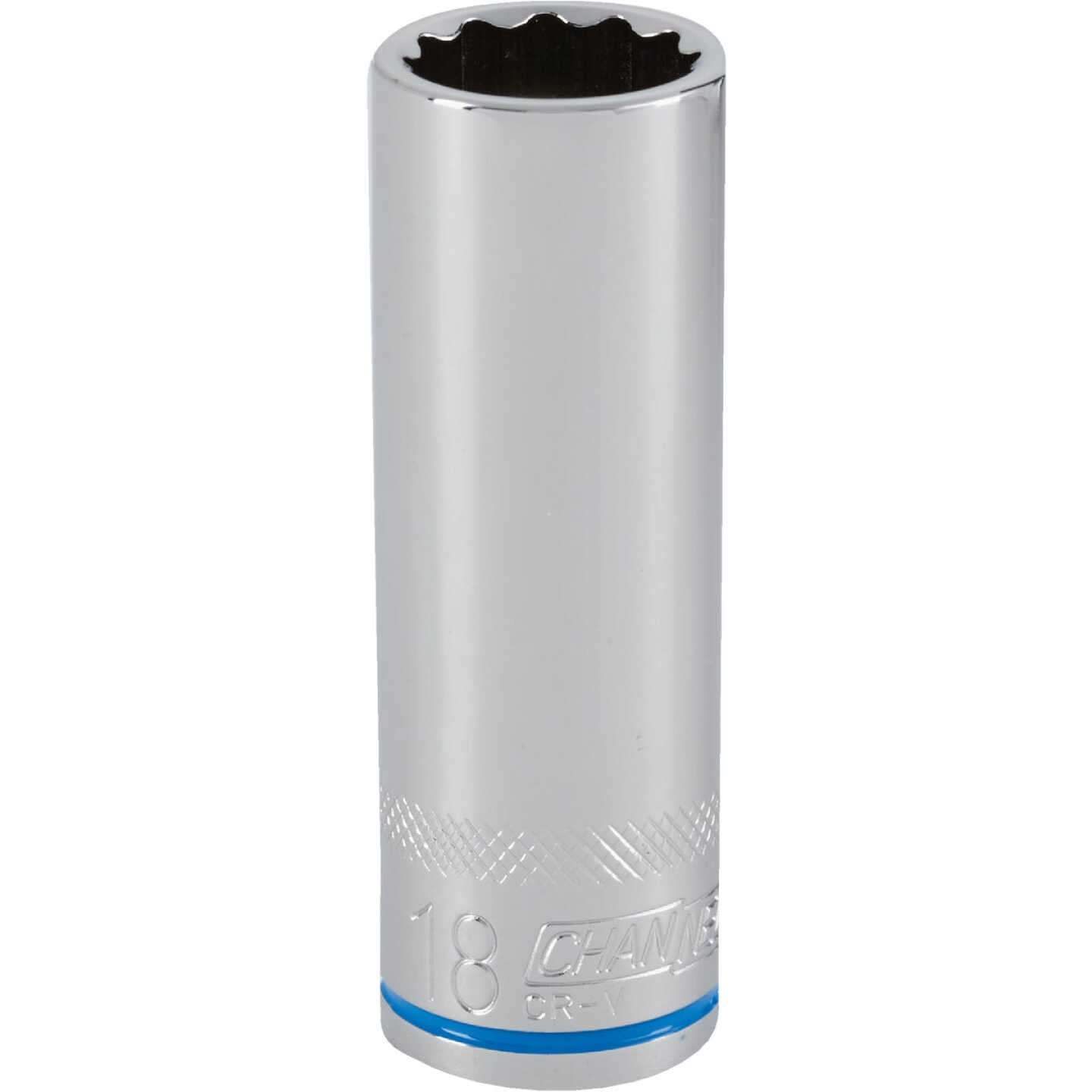 Channellock 1/2 In. Drive 18 mm 12-Point Deep Metric Socket Image 1