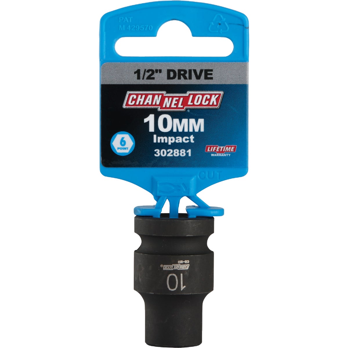 Channellock 1/2 In. Drive 10 mm 6-Point Shallow Metric Impact Socket Image 2