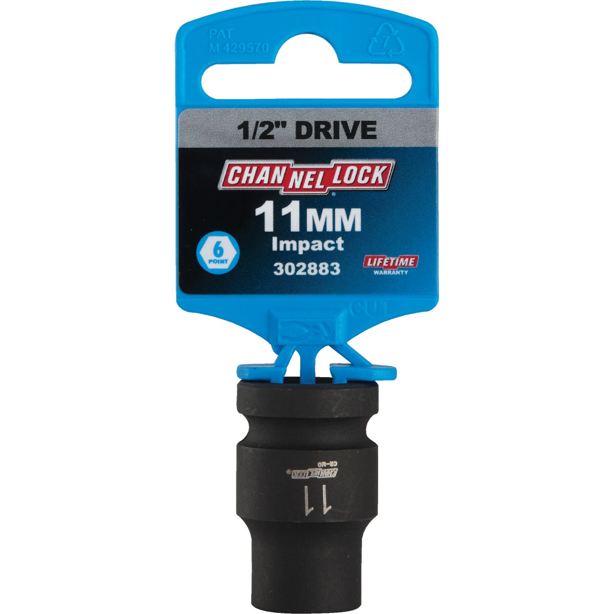 Channellock 1/2 In. Drive 11 mm 6-Point Shallow Metric Impact Socket Image 2