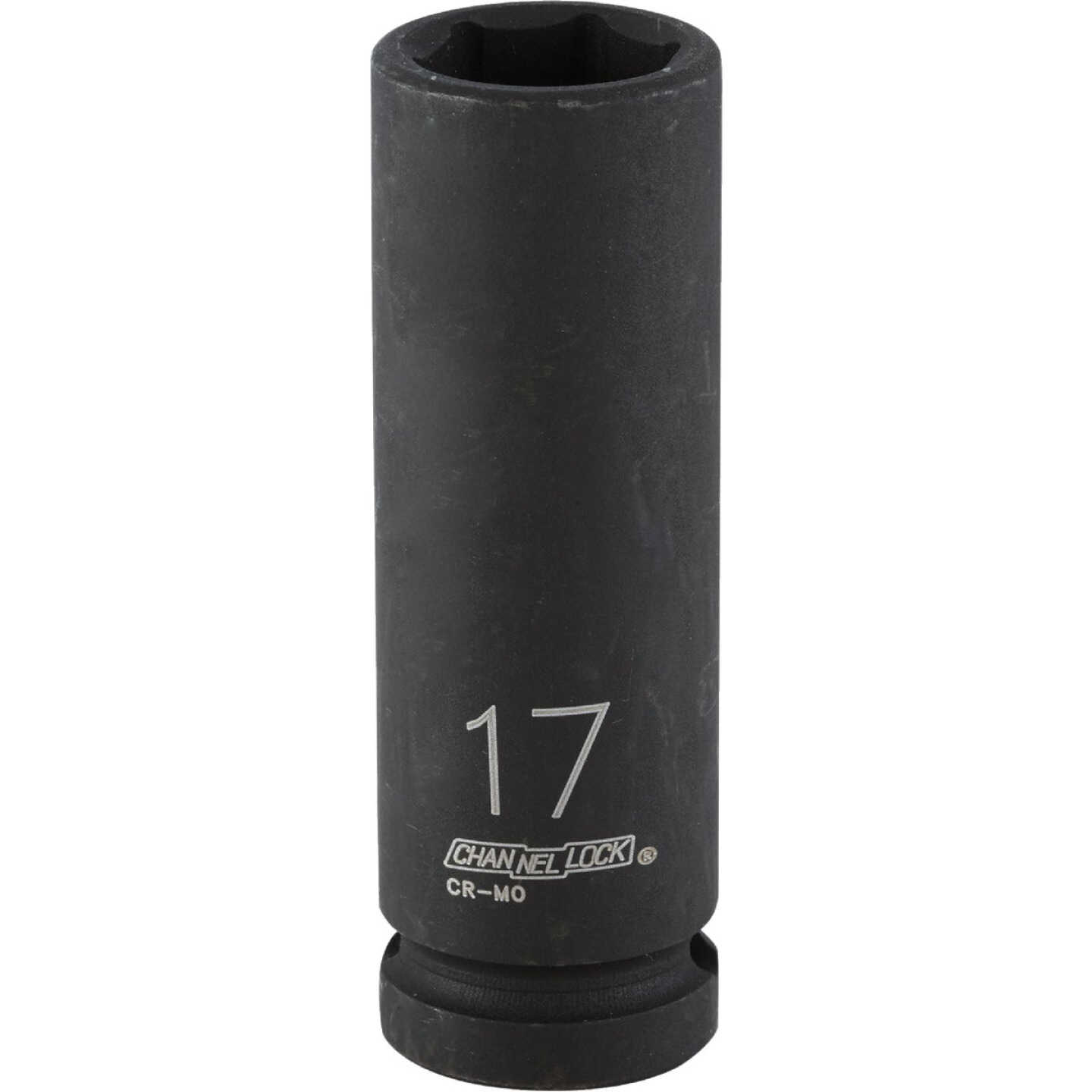 Channellock 1/2 In. Drive 17 mm 6-Point Deep Metric Impact Socket Image 1