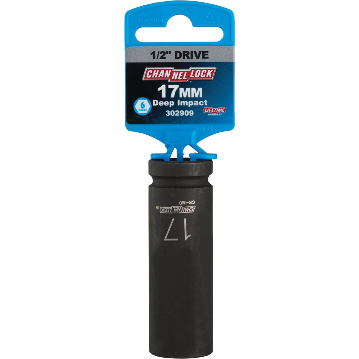 Channellock 1/2 In. Drive 17 mm 6-Point Deep Metric Impact Socket Image 2