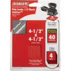 Diablo StickFast 40 Grit 4-1/2 In. x 4-1/2 In. 1/4 Sheet Palm Sander Power Sanding Sheet (4-Pack) Image 1