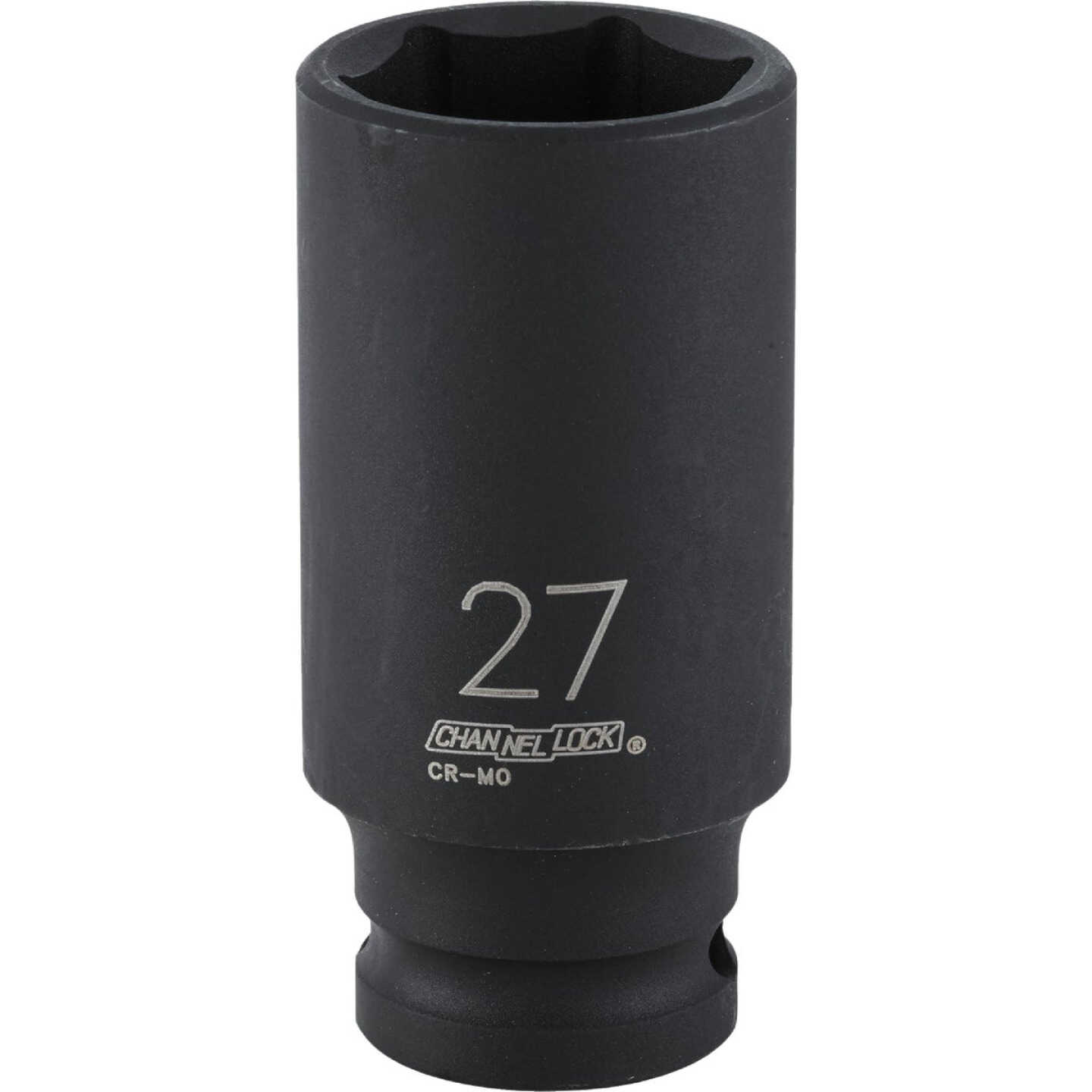 Channellock 1/2 In. Drive 27 mm 6-Point Deep Metric Impact Socket Image 1