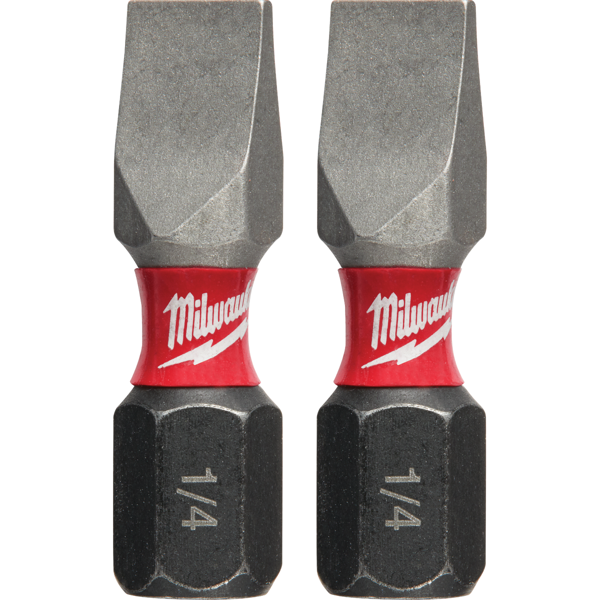 Milwaukee SHOCKWAVE #10 Slotted 1 In. Insert Impact Screwdriver Bit (2-Pack) Image 1