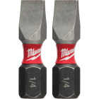 Milwaukee SHOCKWAVE #10 Slotted 1 In. Insert Impact Screwdriver Bit (2-Pack) Image 1