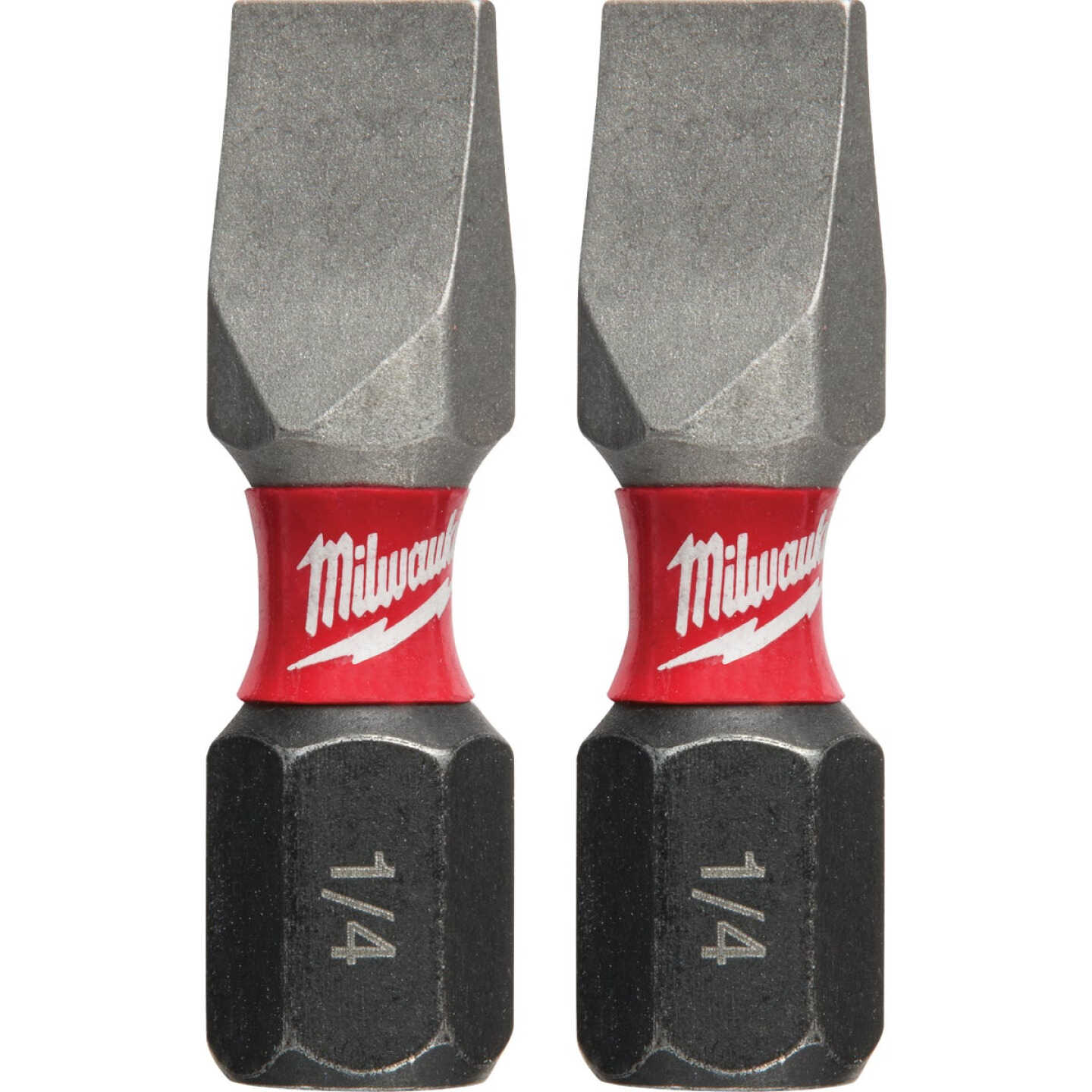 Milwaukee SHOCKWAVE #10 Slotted 1 In. Insert Impact Screwdriver Bit (2-Pack) Image 1
