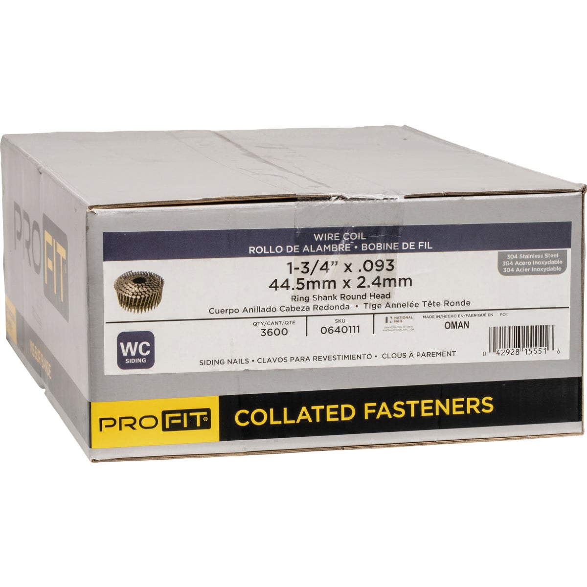 Pro-Fit 1-3/4 In. x 0.093 In. 15 Degree Wire Weld 304-Stainless Steel Coil Siding Nail (3600 Ct.) Image 2