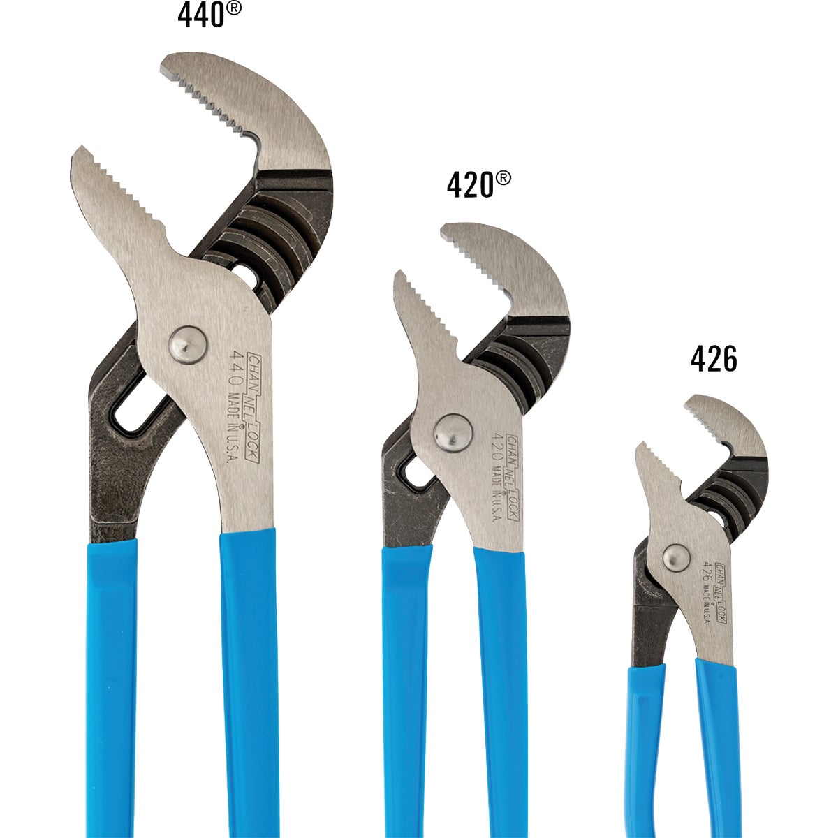 Channellock 6-1/2 In., 9-1/2 In. and 12 In. Tongue and Groove Plier Set (3-Piece) Image 3
