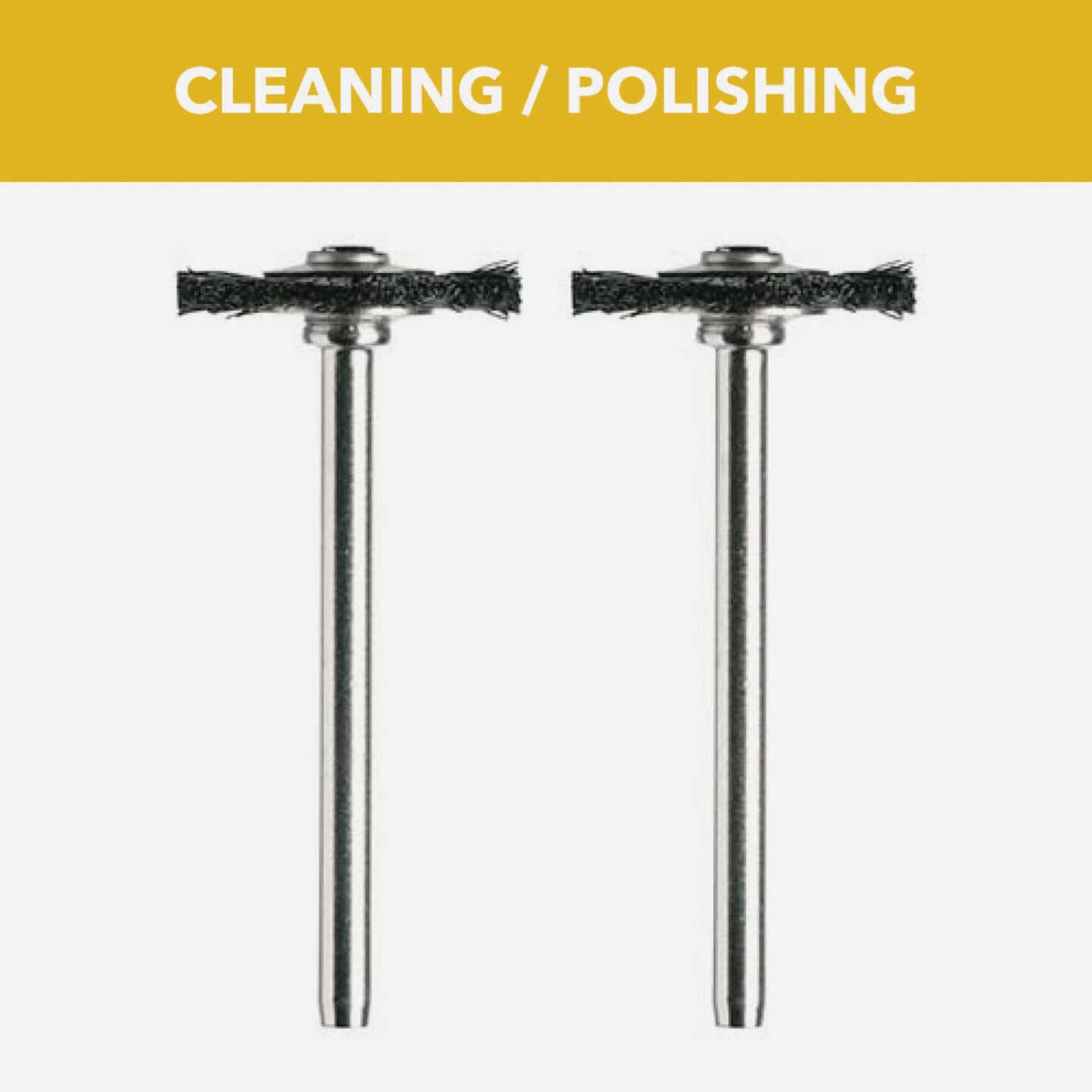 Dremel 3/4 In. Nylon Bristle Cleaning and Polishing Brush (2-Pack) Image 2