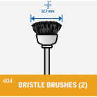 Dremel 1/2 In. Nylon Bristle Cleaning and Polishing Brush (2-Pack) Image 2