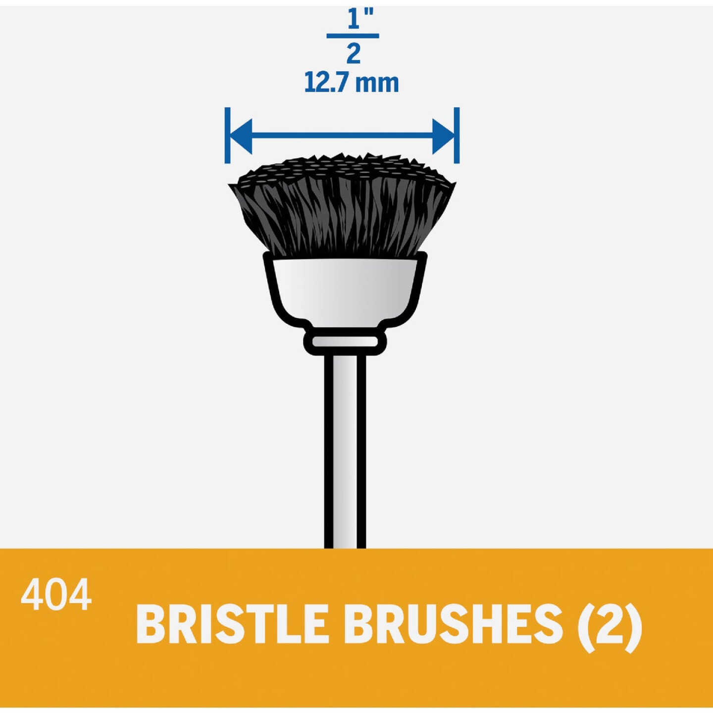 Dremel 1/2 In. Nylon Bristle Cleaning and Polishing Brush (2-Pack) Image 2
