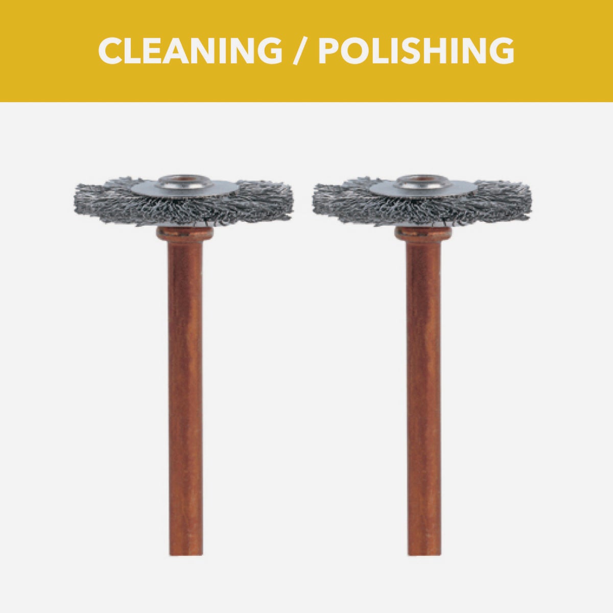 Dremel 3/4 In. Stainless Steel Wire Cleaning, Deburring and Surface-Finish Brush (2-Pack) Image 2
